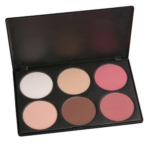 Paleta de 6 blush e contorno